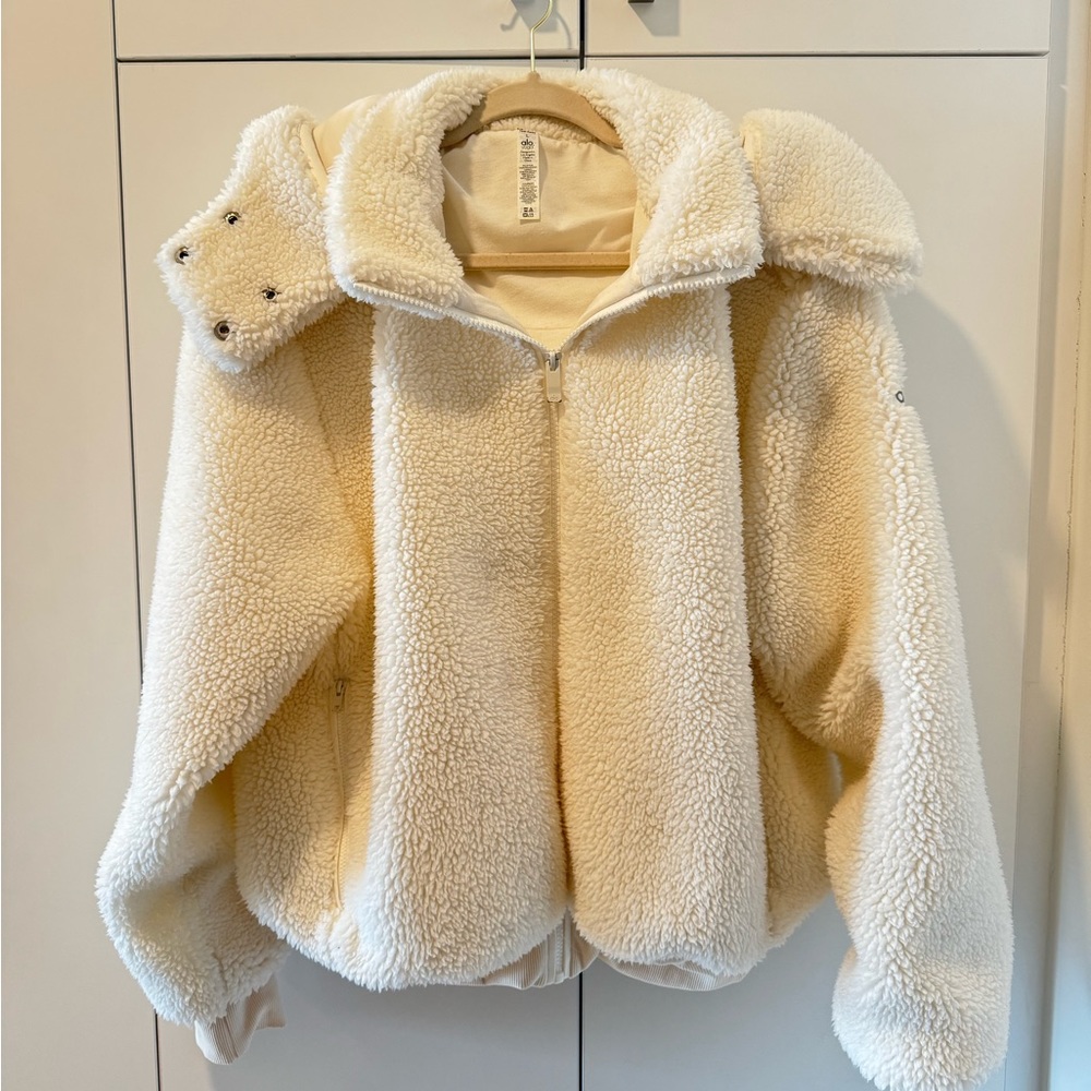 Alo Yoga White Shearling Jacket